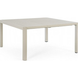 Kare Design Kiplin Ορθογώνιο Τραπέζι Κήπου Αλουμινίου Μπεζ 149x149x77cm KA-0663467