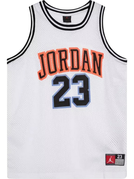 Jordan 23 Παιδικό T-Shirt Αμάνικο Λευκό Μαύρο 95A773-R2U