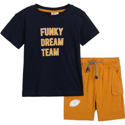 Funky Παιδικό Σετ για Αγόρι Καλοκαιρινό Navy Μπλε Πορτοκαλί 125-301129-2