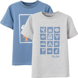 Zippy Σετ Παιδικά T-Shirt Κοντομάνικα Γκρι Μπλε 31071125003
