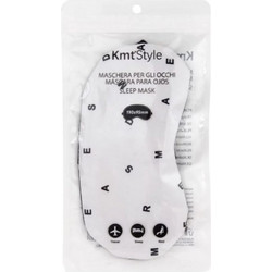 KMT Style Μάσκα Ύπνου Πολυεστερική Άσπρη Μαύρη M9586