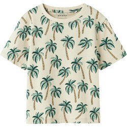 Name It Παιδικό T-Shirt Κοντομάνικο Μπεζ Πράσινο 13241581