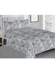 Klikareto Σετ Σεντόνια King Size Βαμβακερά 230x260 Sueno Γκρι KL700-00826