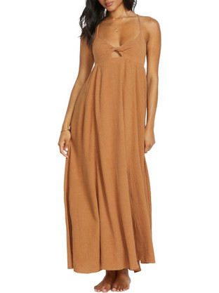 Billabong Modern Love Midi Καλοκαιρινό Καθημερινό Φόρεμα Ταμπά 24B131525-DSN