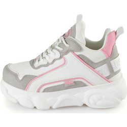 Buffalo Γυναικεία Sneakers Flatforms Μποτάκια Λευκά Γκρι 1636061