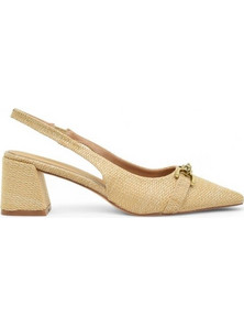Seven Γόβες Slingback με Χοντρό Χαμηλό Τακούνι Μπεζ U420A4913284