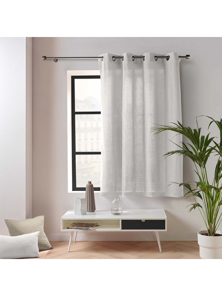 Douceur d'interieur Κουρτίνα Παραθύρου με Τρουκς 135x180 Twily 1612143 Blanc