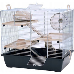 INTER-ZOO Pinky 3 Κλουβί Τρωκτικών Λευκό Μαύρο 50x33x45.5cm