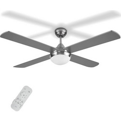 Life Norte 2 221-0447 Ανεμιστήρας Οροφής 122cm 25W με Φως & Τηλεχειριστήριο Ασημί