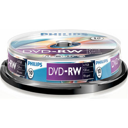 Philips DN4S4B10F/00 Εγγράψιμα DVD-RW 4x 4.7GB Cake Box 10τμχ