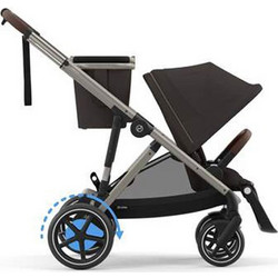 Cybex e-Gazelle Καρότσι για Δίδυμα TPE Brown Chocolate