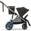 Cybex e-Gazelle Καρότσι για Δίδυμα TPE Brown Chocolate