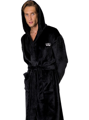 Aruelle Χειμωνιάτικη Ανδρική Ρόμπα Fleece Μαύρη 39.01.24.018