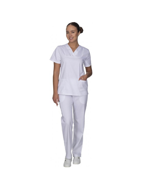 Alezi Classic Fit Γυναικεία Ιατρική Στολή Λευκή