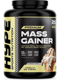 Hype Premium Mass Gainer Vanilla Ice Cream Πρωτεΐνη Ορού Γάλακτος Όγκου 3kg