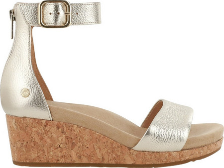 UGG Zoe II Καλοκαιρινές Γυναικείες Πλατφόρμες Χαμηλές Χρυσές 1102782