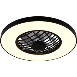 Reality Linkoping R64462102 Ανεμιστήρας Οροφής 59cm 90W με Φως & Τηλεχειριστήριο Μαύρος