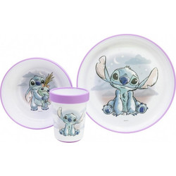 Stor Stitch Cuddle Me Παιδικό Σετ Φαγητού Λιλά 3τμχ 10995