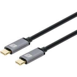 Techly USB-C to USB-C 1m Black 8059018364347