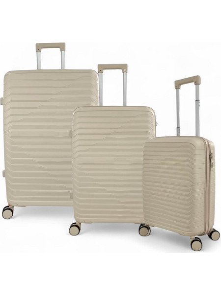 Playbags Collection PP600 Σετ Βαλίτσες 3τμχ Μπεζ