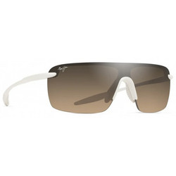 Maui Jim HS680-05 Ανδρικά Γυαλιά Ηλίου Μάσκα Κοκάλινα Λευκά με Καφέ Φακό