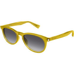 Saint Laurent SL797 005 Ανδρικά Γυαλιά Ηλίου Τετράγωνα Κοκάλινα Κίτρινα με Μαύρο Degradee Φακό