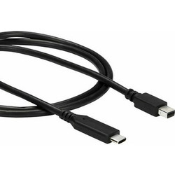 StarTech Καλώδιο Mini DisplayPort to USB-C Male 1m Black CDP2MDPMM1MB