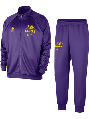 Nike Los Angeles Lakers Club Ανδρικό Σετ Φόρμας με Λάστιχο Μωβ FZ7471-504