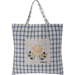 Silk Fashion Creta Υφασμάτινη Τσάντα Θαλάσσης Ώμου Μπλε 45x45cm 1312