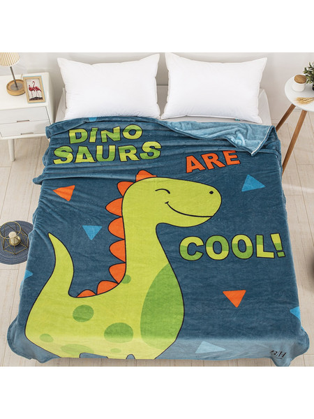 Beauty Home Art 6166 Παιδική Κουβέρτα Fleece Δεινόσαυροι 160x220 Κίτρινη Μπλε
