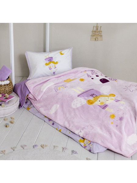 Nima Παιδική Κουβέρτα Βελουτέ Odette 160x220 Ροζ
