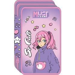Must So Cute Κασετίνα Γεμάτη με 3 Θήκες Λιλά 586737