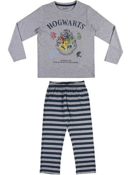 Cerda Harry Potter Παιδική Πιτζάμα Βαμβακερή Χειμωνιάτικη Γκρι 2200007699