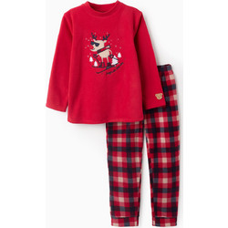Zippy Παιδική Πιτζάμα Fleece Χειμωνιάτικη Κόκκινη Μαύρη 31067326040