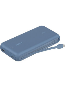 Belkin Power Bank 20000mAh 30W με Θύρα USB-A & 2 Θύρες USB-C Blue