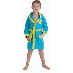 Interbaby Παιδικό Μπουρνούζι με Κουκούλα 450gr/m² Τιρκουάζ Lime