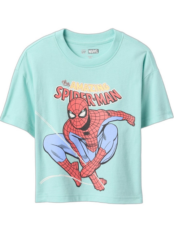 Gap Marvel Παιδικό T-Shirt Κοντομάνικο Βεραμάν 737822000
