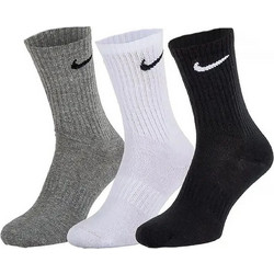Nike Everyday Ανδρικές Κάλτσες Ψηλές Μαύρες Λευκές Ανθρακί 3Pack SX7676-964
