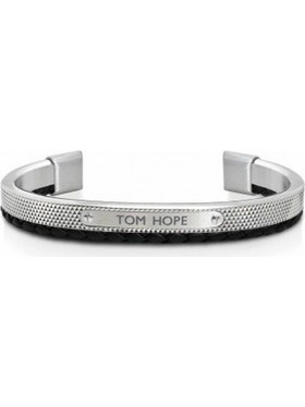 Tom Hope Ανδρικό Βραχιόλι Βέργα από Ατσάλι Ασημί TM027