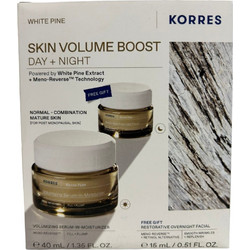 Korres Skin Volume Boost White Pine Day Cream 40ml + White Pine Night Cream 15ml