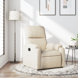 vidaXL Πολυθρόνα Relax με Υποπόδιο Ανακλινόμενη Μπεζ 373454
