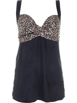 Gsecret Bikini Set Boxer Animal Print Μαύρο Καφέ YH515-33803