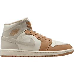 Jordan Air 1 Mid Γυναικεία Sneakers Μποτάκια Μπεζ BQ6472-118