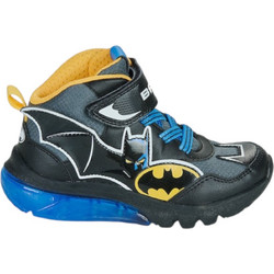 Geox CiberdronBlackBatman Παιδικά Sneakers Μποτάκια με Φωτάκια Μαύρα Royal Blue Κίτρινα J56LBE0BC14C0054
