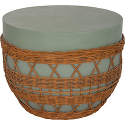 HomeMarkt Vilhena Βοηθητικό Τραπεζάκι Σαλονιού Στρογγυλό Κεραμικό Φ56xΥ47cm HM18165