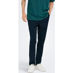 Only & Sons Ανδρικό Παντελόνι Chino Ελαστικό Κανονική Εφαρμογή Navy Μπλε 22035349