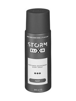 Storm Elixir Noir Ανδρικό Αποσμητικό Spray Χωρίς Αλουμίνιο 200ml