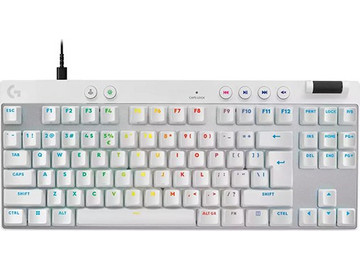 Logitech G Pro X Rapid Μηχανικό Gaming Πληκτρολόγιο TenKeyLess με Magnetic Analog Διακόπτες RGB White