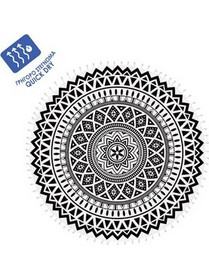 Mandala Στρογγυλή Πετσέτα Θαλάσσης Λευκή 150cm 1210722