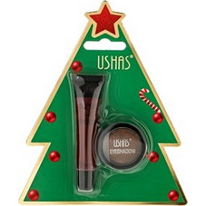 Ushas Cosmetics Lip Gloss & Σκιά Ματιών Μπρονζέ Χριστουγεννιάτικο Σετ